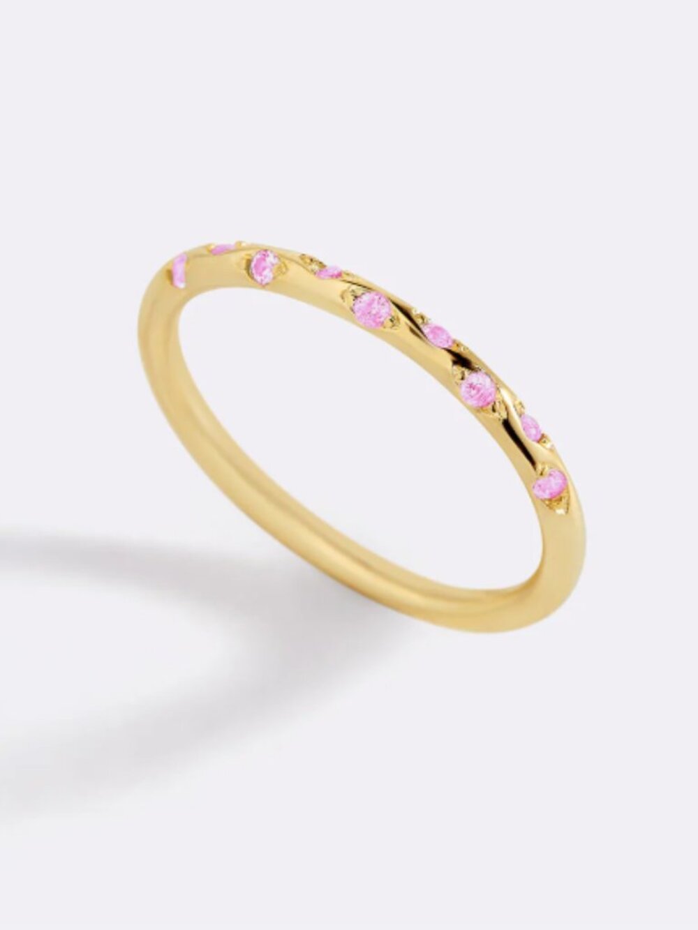 Mint&Lily Dainty Constellation Birthstone Ring-October Pink Tourmaline Size 7